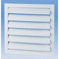Ventilation grille with gravity shutters